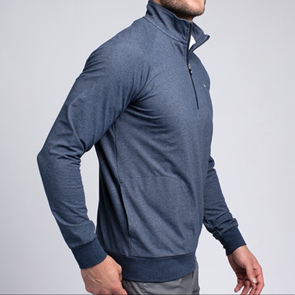 NEW Travis Mathew ZACHARY 1/2 Zip Jacket M Blue - Picture 2 of 7